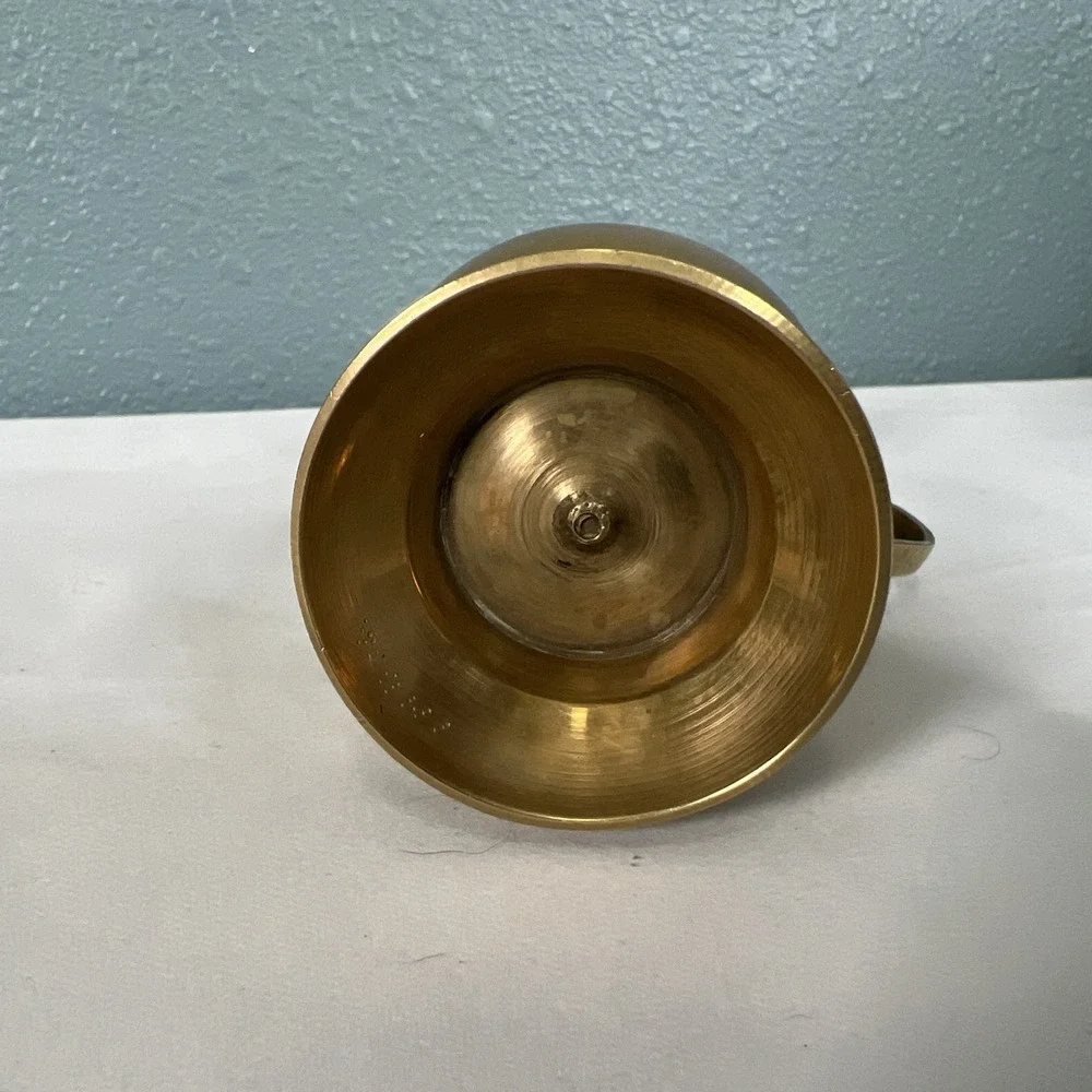 Brass Pitcher‎ Acorn Flip Hinged Lid Handle Hand Grip Vintage Home Decor